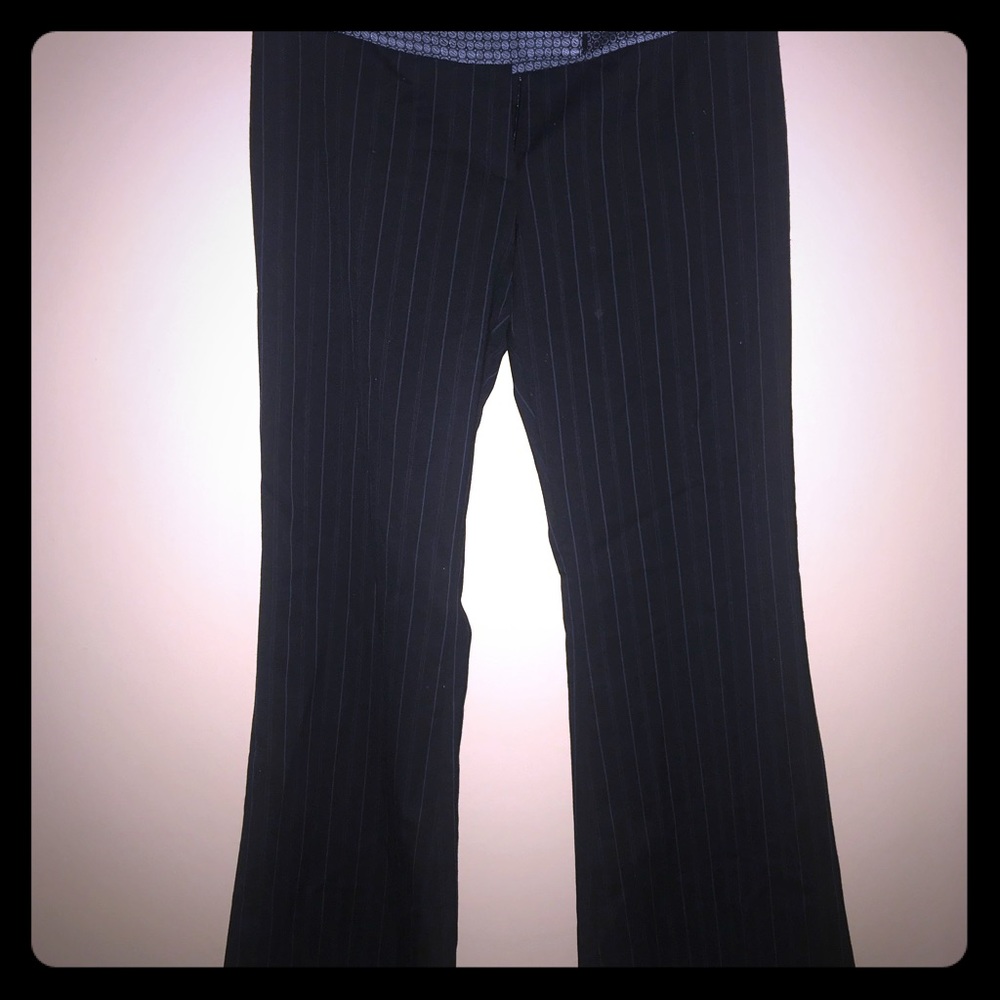 Express flare striped dress pants